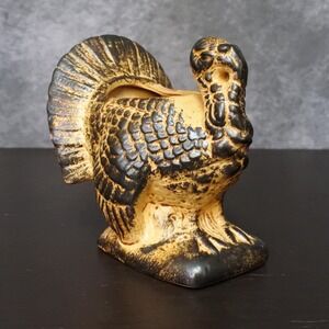 Vintage 1950s Relpo Turkey Ceramic Farmhouse Rustic Thanksgiving Style Planter